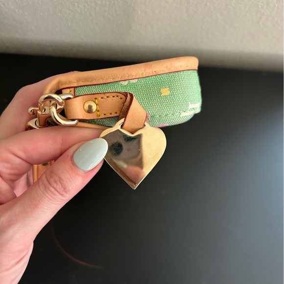 Dooney & Bourke Mint Green Canvas Monogram Vintage Wristlet Clutch - Picture 8 of 10